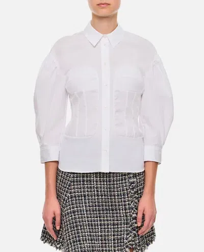 Simone Rocha Corset Seaming Shirt In White