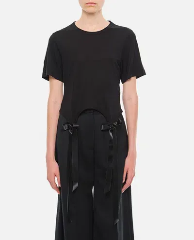 Simone Rocha Easy T-shirt W/ Bow Tails In Black