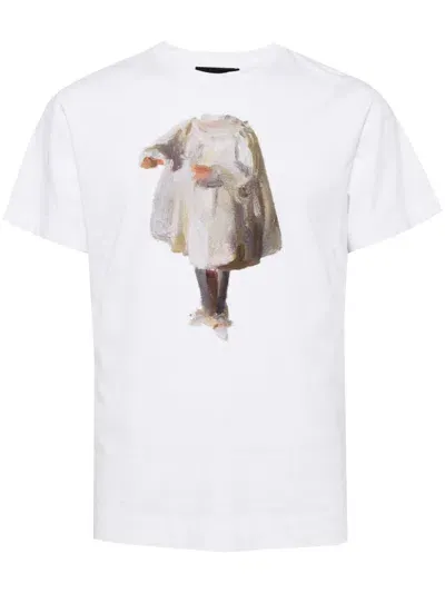 Simone Rocha Headlessly Wishful-print Cotton T-shirt In White