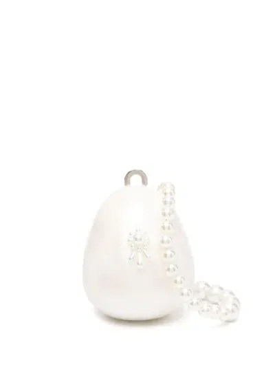 Simone Rocha Micro Egg Pearl Mini Bag In Neutrals