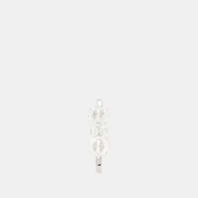 Simone Rocha Mini Flower Hair Clip  -  - Crystal - White