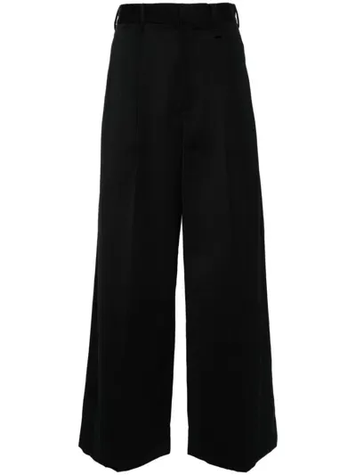 Simone Rocha Pleated Wide Trousers In Black