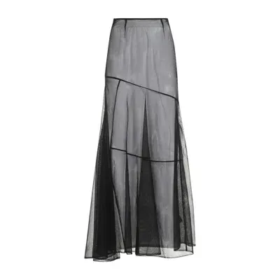 Simone Rocha Sheer Bias Cut Skirt In Black