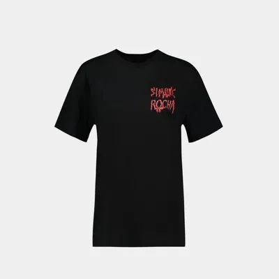 Simone Rocha Short Sleeve T-shirt With Ribbon In Black