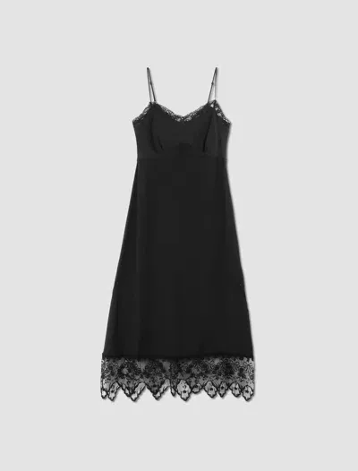 Simone Rocha Slip Dress With Lace In Black