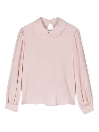 Simonetta Kids' Crepe Blouse In Pink