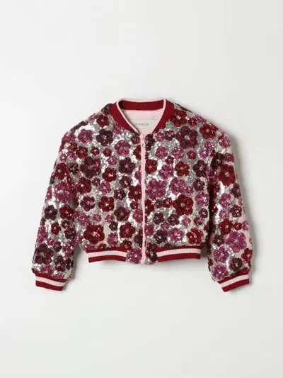 Simonetta Kids' Sequin-embellished Jacket In Pink