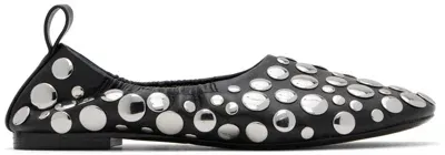 Simonmiller Black Studded Riad Ballerina Flats In Black/silver