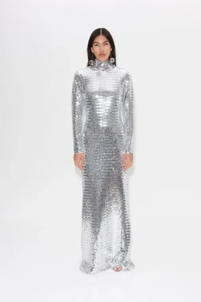 Simonmiller Sculpty Sequin Dress In Satellite Silver