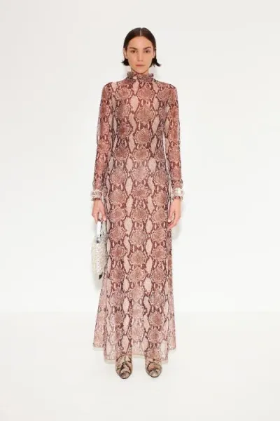 Simonmiller Zesty Mesh Dress In Snake Print