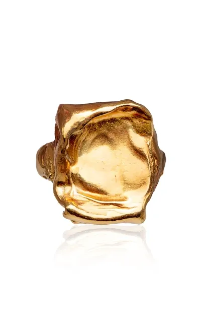 Simuero Sello Avi Gold-plated Ring