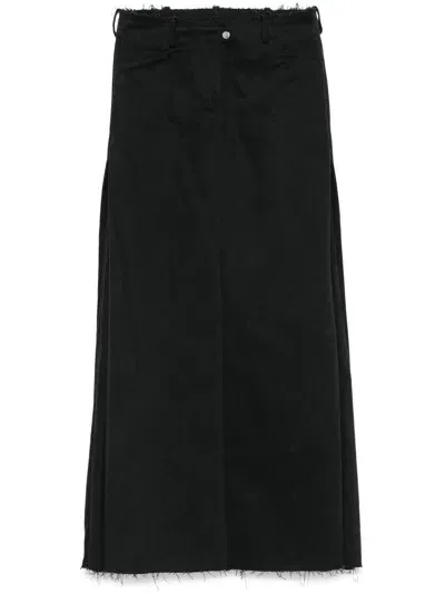 Sinéad O’dwyer Cotton Long Skirt In Black