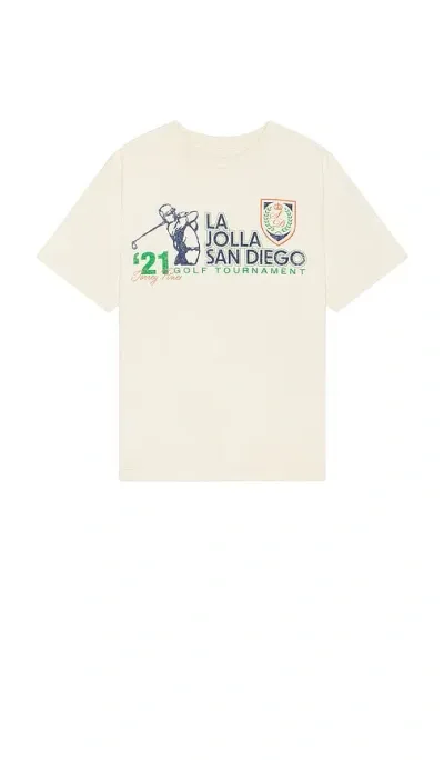 Sixthreeseven Golf Heavyweight Tee In Creme