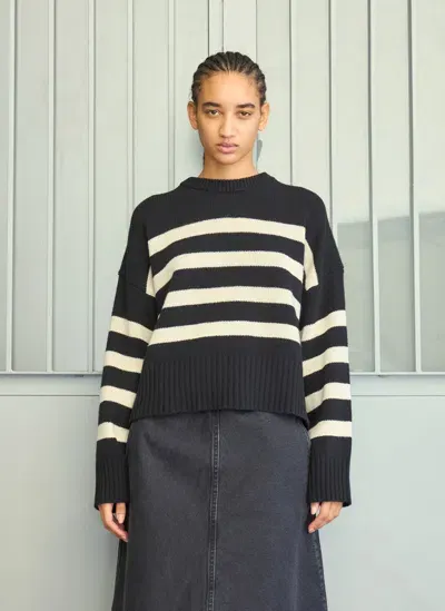 Skall Studio Campa Stripe Sweater In Black