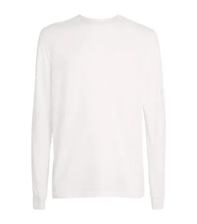 Skims Cotton Long-sleeve T-shirt In White