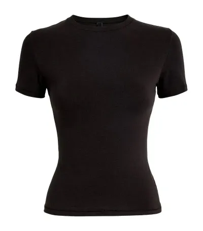 Skims Short-sleeve T-shirt In Onyx