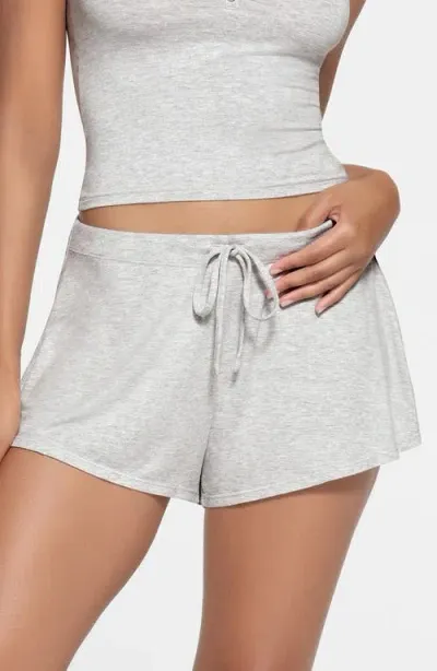 Skims Sleep Pajama Shorts In Light Heather Grey