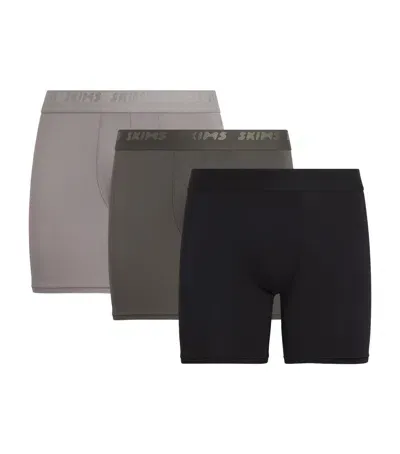 Skims Stretch Boxer Briefs In Grey