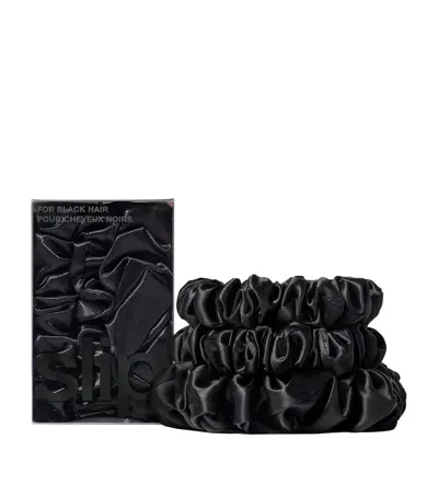 Slip Silk Back To Basics Scrunchies In Black