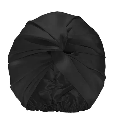 Slip Silk Turban In Black