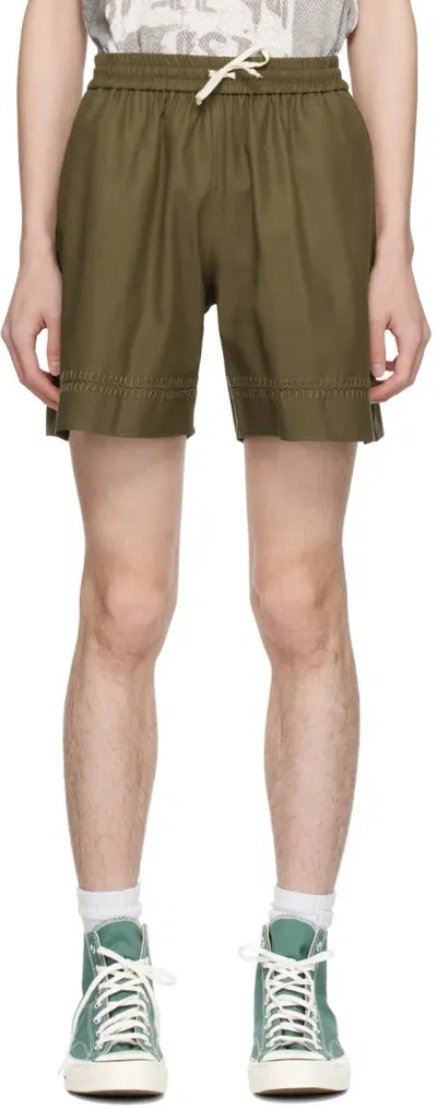 Small Talk Studio Brown Cutout Shorts