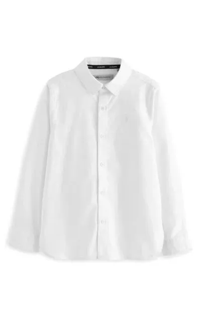 Smallsaints By Allsaints Kids' Long Sleeve Cotton Button-up Shirt In White