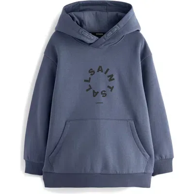 Smallsaints By Allsaints Kids' Tierra Oversize Logo Hoodie In Navy