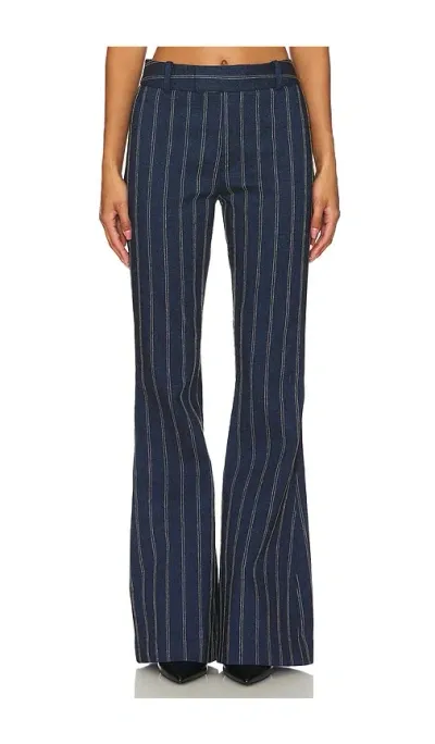 Smythe Bootcut Pant In Indigo Stripe