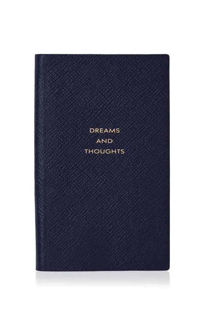 Smythson Dreams And Thoughts Panama Notebook In Navy