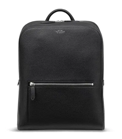 Smythson Leather Backpack In Black