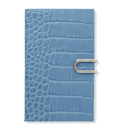 Smythson Leather Mara A6 2025 Diary In Blue