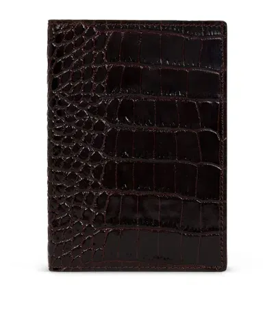 Smythson Leather Mara Passport Cover In Brown