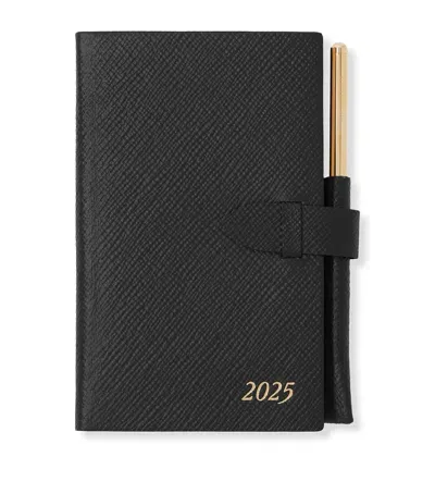 Smythson Panama Leather 2025 Weekly Diary In Black