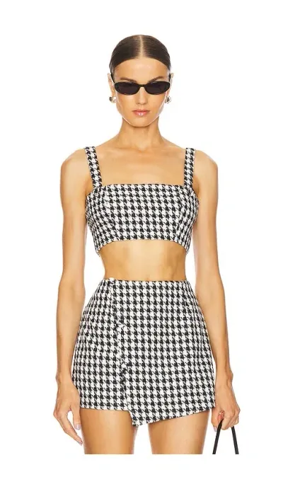 Sndys X Revolve Tweed Top In Black & White