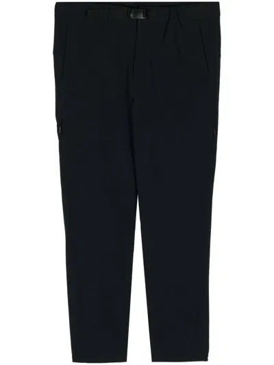 Snow Peak Belted Slim-legged Tailored Trousers In Black