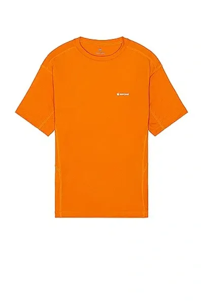 Snow Peak Pe Power Dry Short Sleeve T-shirt In Orange