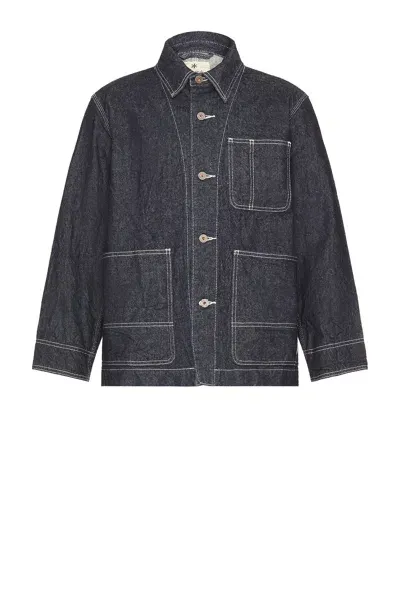 Snow Peak Recycled Cotton Denim Jacket In Black