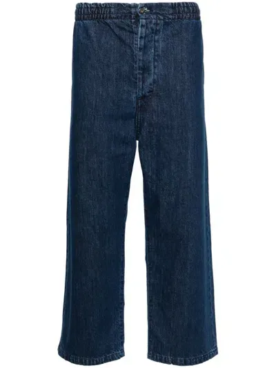 Société Anonyme Logo-embroidered Straight-leg Jeans In Blue