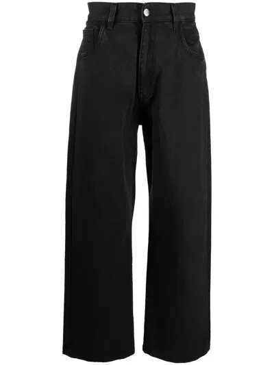 Société Anonyme Mid-rise Straight-leg Jeans In Black