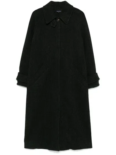 Soeur Berlin Wool Long Coat In Black/green