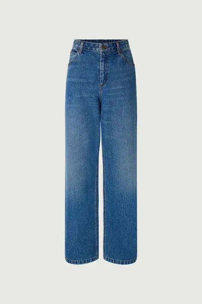 Soeur Calvin Straight-leg High-rise Denim Jeans In Ble01 Bleu