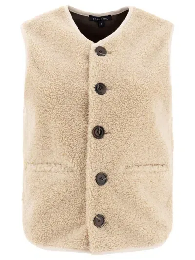 Soeur "fusil" Vest Jacket In Beige