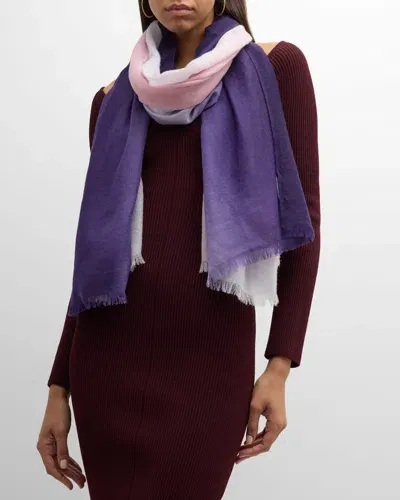 Sofia Cashmere Cashmere Ombre Scarf In Purple