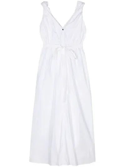 Sofie D'hoore Sleeveless Dress With Elastic Waist In Blanco