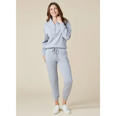 Softies Athleisure Dreamtech 1/4 Zip Jogger Set In Grey