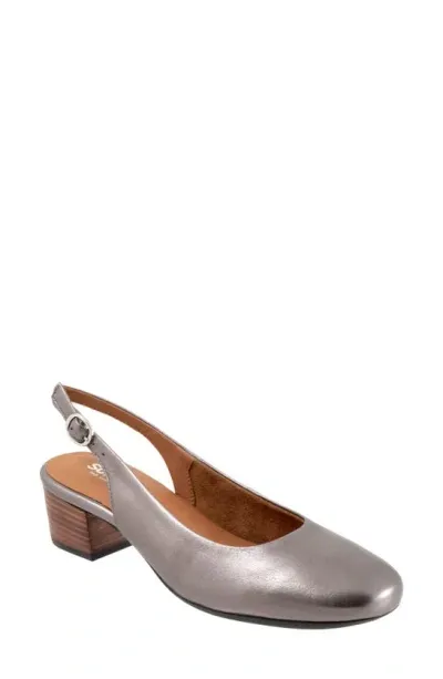 Softwalk Largo Slingback Pump In Pewter