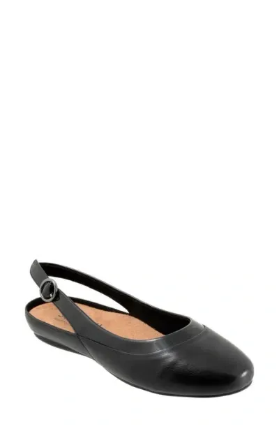 Softwalk ® Sheffield Slingback Flat In Black