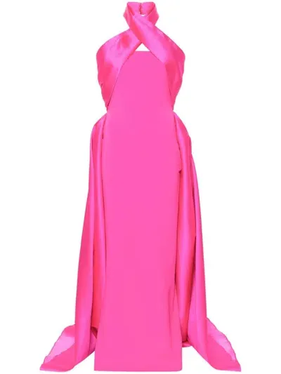 Solace London The Rumi Maxi Dress In Pink