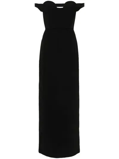 Solace London Serina Maxi Dress In Black  