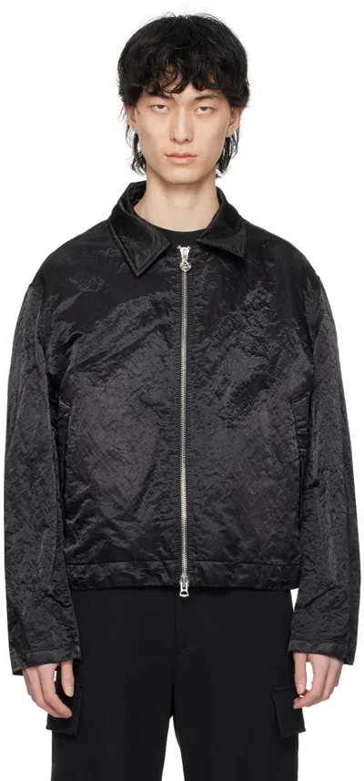 Solid Homme Black Extension Jacket In 350b Black